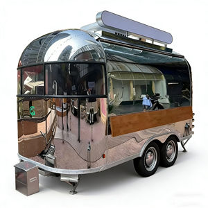 Chariot de restauration mobile élégant à surface miroir, spécialisé dans les glaces, les salades, les collations, pour les événements sportifs sur le campus - Product Image 4