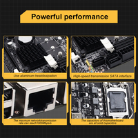 Carte Mère H61 Micro ATX LGA1155 DDR3 Compatible Intel-i3 I5 I7 Pentium-Celeron CPU Double Canal Chipset H61 pour Ordinateur de Bureau
