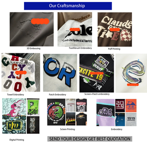 Sudadera con Capucha Boxy Personalizada con Estampado Puff para Hombre, Estilo Urbano, de Algodón Grueso, con Capucha Corta, Felpa Francesa, Fabricante OEM - Product Image 6