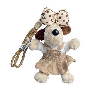 Vendita calda animali Kawaii marrone cane telefono Charms giocattoli di peluche figura portachiavi Mini regalo per gli amanti delle donne borsa decorazione Acc - Product Image 6