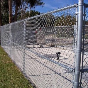 2.4m 2 "* 2" Chuỗi liên kết hàng rào lưới 100-Foot cuộn thép mạ kẽm PVC lớp phủ khuôn khổ vuông tùy chỉnh cắt gấu quản lý - Product Image 1