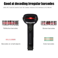 Lecteur de codes-barres 2D QR portable à longue portée, prix d'usine en gros, interface USB haute vitesse, en stock