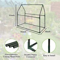 Portable Mini Serre Petite Maison Verte avec Tampon Imperméable Tente de Couverture de Plantes pour Jardin Petites Plantes Intérieur Extérieur Vert PE