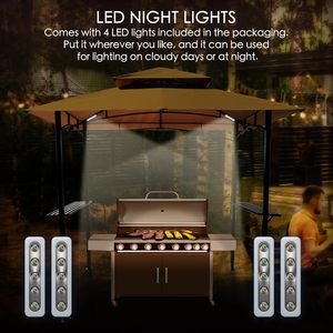 Andra 8 'x 5' Nướng Ngoài Trời gazebo tán mềm hàng đầu BBQ lều 4Pcs Có thể tháo rời LED ánh sáng nướng thịt nướng pergola tuyệt vời cho - Product Image 2