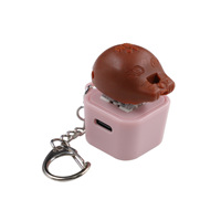 Porte-clés mignon en forme de patte de chat, canard qui couine, anti-stress, portable, en plastique, soulagement de l'anxiété, porte-clés personnalisé