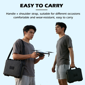 Shockproof <b>Waterproof</b> Drone <b>Tool</b> EVA Case Protective Carry Case for Mini 5 Pro Remote and Batteries Black - Product Image 5
