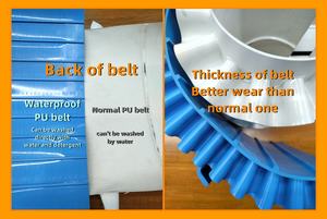 Odak makineleri otomatik temizleme su geçirmez PU bant konveyör sistemi meyve sebze bantlı konveyörler - Product Image 3