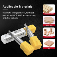Lanke – Fraises à bois CNC TCT haute performance à trois dents droites, toutes tailles, en carbure monobloc pour le fraisage du bois dur
