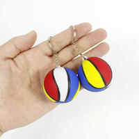 Mini ballon de basket coloré en PU de 4 cm, jouet sportif, porte-clés, balle anti-stress avec pendentif chaîne, pour les 14 ans et plus, unisexe