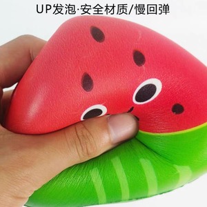 Fruit <b>Squishy</b> Toys Strawberry Pineapple Grape Watermelon Pu Material Slow Rebound Stress Relief Gift For Kids 8 13 Years Unisex - Product Image 3