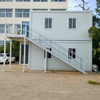 Maison Modulaire Préfabriquée Moderne à Deux Étages, Conteneur Isolé Anti-Ouragan, Mobile, pour Résidence, Chambre, Cuisine, Bureau, Centre Commercial
