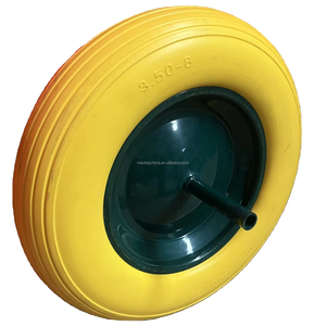 Haute qualité 14 pouces polyuréthane Pu mousse rempli plat <span class=keywords><strong>roues</strong></span> libres 350-8 roue <span class=keywords><strong>brouette</strong></span> pneu 3.50-8 pour main camion <span class=keywords><strong>brouette</strong></span> - Product Image 1