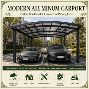 Auvent de balcon en alliage d'aluminium, abri pour 3 voitures, protection solaire en polycarbonate, abri pour voiture, Foshan Guangdong, commerce transfrontalier - Product Image 1
