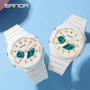 <span class=keywords><strong>Orologio</strong></span> <span class=keywords><strong>da</strong></span> <span class=keywords><strong>polso</strong></span> digitale 6016 Sanda con Display a LED calendario di allarme a doppio puntatore luminoso classico alla moda <span class=keywords><strong>orologio</strong></span> in plastica dal Design semplice - Product Image 4
