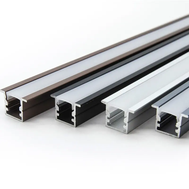 Perfiles de extrusión de aluminio para luz Led Difusor de silicio Tira de perfil Panel de yeso Accesorio Led Luz lineal Led Colgante lineal