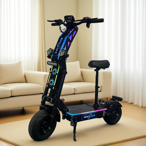 สกู๊ตเตอร์ไฟฟ้า USA Stock Powerful 10000W มอเตอร์คู่ 72V 35Ah ระยะทางไกล 43-65 ไมล์ ตั้งค่าผ่านแอพพลิเคชั่น พับเก็บได้ พร้อมระบบเบรก E-ABS - Product Image 1