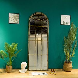 Espejo de cristal plateado en forma de arco personalizado, marco de hierro, ducha decorativa moderna, espejo de pared de baño para la vida, tendencia 2025 - Product Image 6