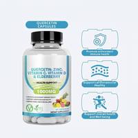 HDK OEM ODM Quercétine Zinc Sureau Vitamines C et D Capsules 1000mg Antioxydant Soutien Immunitaire Végétalien