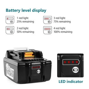 KC Certified HOT Replacement Batteries For Makita 18V Power Tool Battery 6Ah BL1860 BL1830 BL1850 Battery