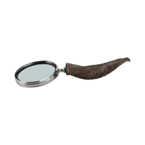 Lente d'ingrandimento con manico in corno di bufalo per decorazioni casa e ufficio - Product Image 4