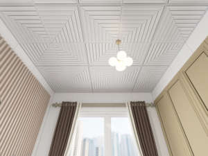 Bán buôn thiết kế mới nhất PVC Trần không thấm nước sang trọng 3D tấm Tường 24x24 "dễ dàng cài đặt Treo Gắn 2 năm - Product Image 5