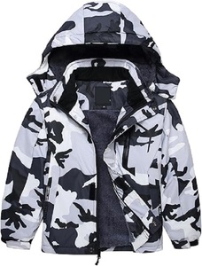 Veste de ski imperméable pour garçon BKD, veste d'hiver chaude et épaisse avec fermeture éclair, <span class=keywords><strong>manteau</strong></span> de neige 3 en 1 coupe-vent en polaire, veste de snowboard à capuche pour enfants - Product Image 4