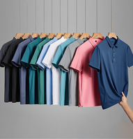 Kaos Golf Lengan Pendek Logo Kustom Baru, Performa Dingin, Menyerap Keringat, Santai, Olahraga, Pria, Cepat Kering, Model Polo