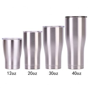 Gobelets isothermes modernes en acier inoxydable à double paroi incurvés, incassables, 12oz, 20oz, 30oz, 40oz - Product Image 4