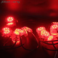 Module LED Pixel UCS2904-RGBW DC24V 20 pièces/ensemble, diamètre 40 mm, IP68 ; 1,8 W ; câble noir, boîtier plat transparent, points lumineux LED RGBW