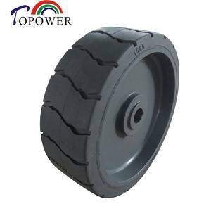 Roue de plateforme élévatrice à ciseaux Topower 15x5 avec pneu solide en plastique pour plateforme de travail en hauteur - Product Image 5