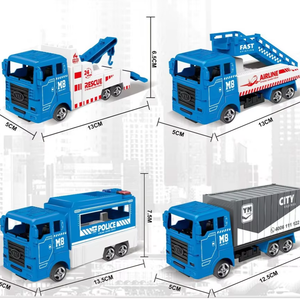 Paquete de Juguetes de Vehículos Urbanos, Incluye Múltiples Vehículos Funcionales, Juego de Regalo Ideal para las Fiestas - Product Image 4