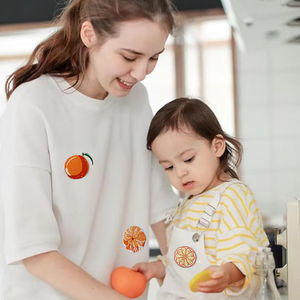 कढ़ाई नारंगी फल कपड़े सजावट पैच पर नया लोहा - Product Image 3