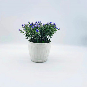 Plante artificielle en pot de type Souffle de Bébé, fleurs violettes en plastique, petite décoration d'intérieur - Product Image 1