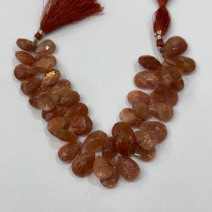 Collier en cristal Flash pour hommes/femmes pierre de soleil chaude naturelle fantaisie Briolette facettes perles en vrac motif rond pour bijoux - Product Image 2