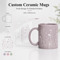 Tazas con Logotipo Personalizado al por Mayor, Taza de Café de Gres de 16 oz con Caja de Regalo para Regalos de Conferencia, Proveedor con MOQ Bajo, Apta para Alimentos, a Prueba de Fugas