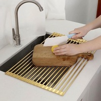 Waterdichte opvouwbare siliconen antislip afdruiprek keukenkraan organizer