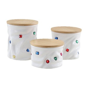Wholesale hand-squeezable airtight <b>jars</b> <b>with</b> <b>lids</b> and rhinestone embellishments for household grains, tea, and dried fruits. - Product Image 5