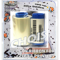 Pita Resin Lilin Premium TTR TTO 110mm X 70m Bahan PET Kompatibel untuk Printer Label Mesin Ketik 24mm