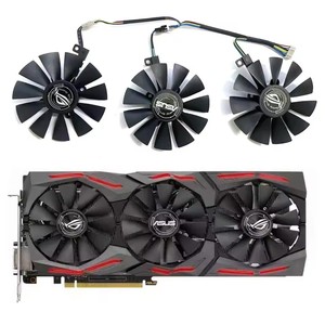 พัดลม GPU 87มม. FDC10U12S9-C FDC10H12S9-C สำหรับ Asus Strix <span class=keywords><strong>GTX980TI</strong></span> 1060 1070 1070Ti RX480 1080Ti/580 R9การ์ดแสดงผลเกม390X - Product Image 1