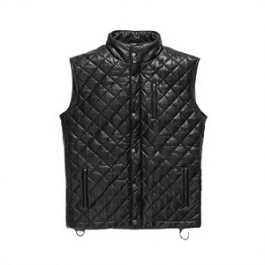 2026 OEM Top Trending Custom-Made Black Leather <b>Vest</b> <b>For</b> <b>Men's</b> 100%High Quality Wholesale Price Winter Wear Fashion <b>Heated</b> <b>Vests</b> - Product Image 1