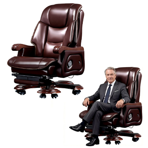 Silla de Masaje Chairman <span class=keywords><strong>para</strong></span> Oficina Ejecutiva, Cuero PU de Alta Gama, 7 Puntos de Masaje, Silla de Oficina de Lujo - Product Image 1
