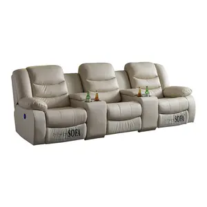 Электрический диван-стулья из натуральной кожи, удобный и расслабляющий функциональный диван-стул