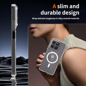 Funda Transparente Magnética Premium de TPU Compatible con Motorola G37 <span class=keywords><strong>Edge</strong></span> 60 G86 G16, con Letras 3D Personalizables y Protección Anticaídas - Product Image 2