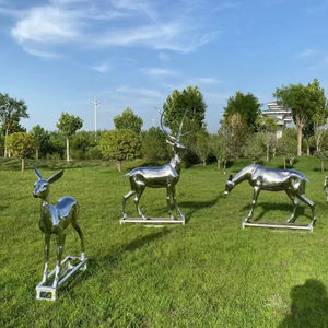 Scultura e <span class=keywords><strong>sculture</strong></span> in pietra in acciaio inossidabile con <span class=keywords><strong>Design</strong></span> moderno personalizzato parco tematico all'aperto - Product Image 5