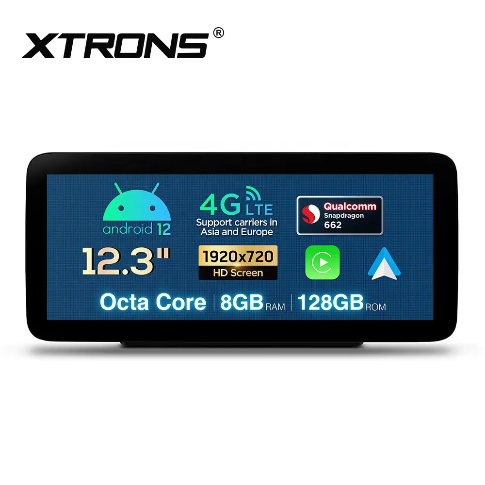 Xtrons 12.3 "Android 12 8G 128G Autoradio Voor Mercedes Benz Glc X 253 V W447 C W205 2015-2018 Ntg 5.1 5.2 Android Scherm Carplay