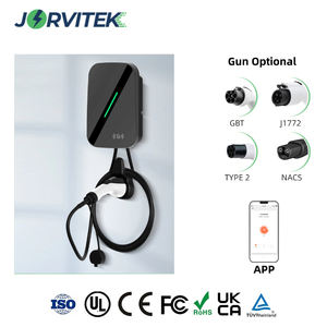 Nouveau chargeur de voiture électrique Jorvitek <span class=keywords><strong>Mode</strong></span> <span class=keywords><strong>3</strong></span> 22KW <span class=keywords><strong>3</strong></span> phases Niveau <span class=keywords><strong>2</strong></span> <span class=keywords><strong>Wallbox</strong></span> <span class=keywords><strong>Type</strong></span> 1 & <span class=keywords><strong>Type</strong></span> <span class=keywords><strong>2</strong></span> NACS GBT Max 400V Écran LCD couleur - Product Image 1