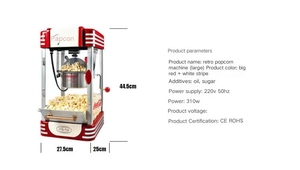 Portable <span class=keywords><strong>Mini</strong></span> Commercial Électrique Caramel Popcorn <span class=keywords><strong>Machine</strong></span> Nouvelle Fête <span class=keywords><strong>À</strong></span> La Maison et Utilisation Industrielle Vending Snack <span class=keywords><strong>Machine</strong></span> - Product Image 2