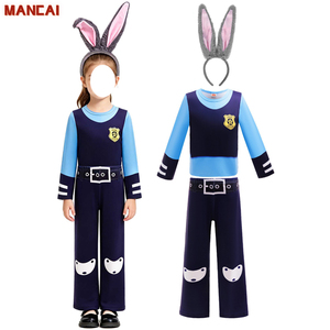 Nuevo Disfraz de Conejita Judy para Cosplay, <span class=keywords><strong>Ropa</strong></span> para Fiesta de Halloween, Disfraz de Conejo de Dibujos Animados, Disfraz de Policía, Trajes de Fantasía - Product Image 1