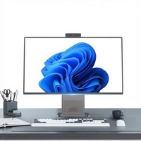 Komputer All-in-One 27 Inci AIO PC Intel Core I5 Generasi ke-7 16GB DDR3 512GB SSD Windows 10 Monitor IPS LED Meja Bisnis