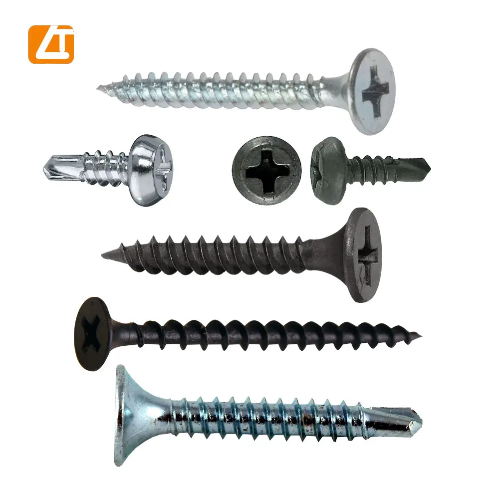 PHILL BUGLE HEAD DRYWALL SCREW HILO GRUESO-ZINC PLATED tornillos para paneles de yeso